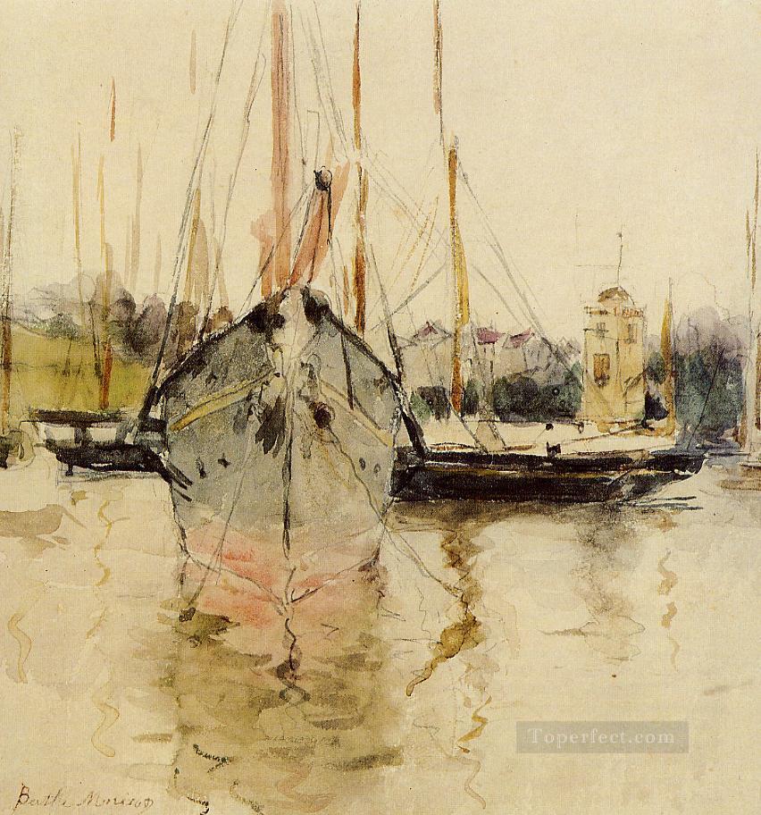 Boats Entry to the Medina in the Isle of Wight Berthe Morisot Oil Paintings
